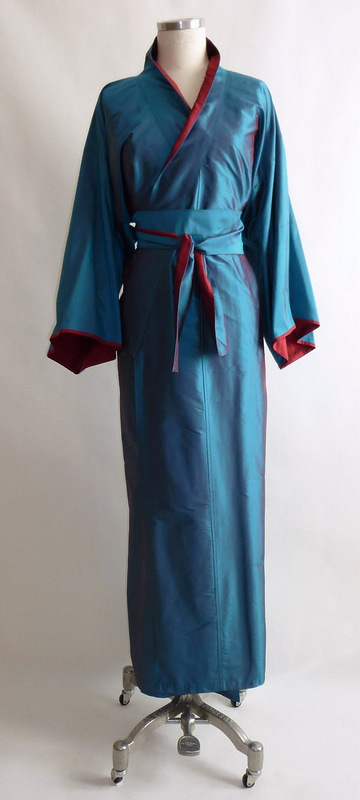 Kranich & Pfingtrose #974 Authentischer Japanischer Kimono /Yukata de Seide 